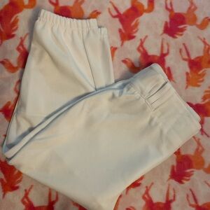 Boys White Baseball Knee length Pants size large